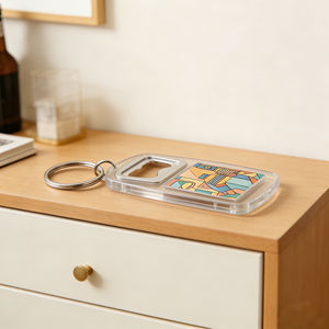 CCH Customized acrylic <b>beer</b> opener keychain portable camping activity item - Product Image 2