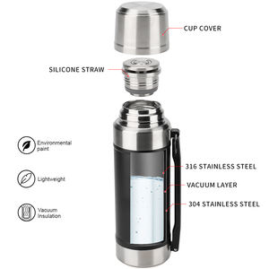 2000 मिलीलीटर डबल दीवार स्टेनलेस स्टील वैक्यूम इन्सुलेट कैंपिंग वाटर थर्मोफ़्लस्क - Product Image 3