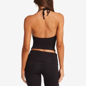 <span class=keywords><strong>Ensemble</strong></span> de <span class=keywords><strong>sport</strong></span> et fitness : Brassière de soutien et short taille haute transparent à jambes évasées, anti-humidité, avec rembourrage poitrine - Product Image 6