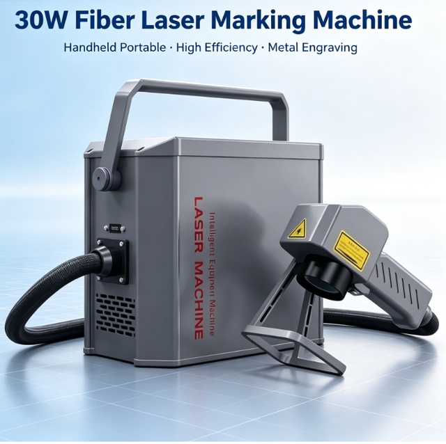 30W Portable Handheld Fiber Laser Marking Machine High Efficiency for Metal Stainless Steel Engraving Marking