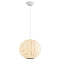 Lustre artisanal de style mi-siècle, suspension ovale minimaliste de luxe, lampe à suspension en soie pour usage résidentiel