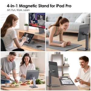 Soporte Magnético Ajustable de Aleación de Aluminio para <span class=keywords><strong>iPad</strong></span> <span class=keywords><strong>Pro</strong></span> de <span class=keywords><strong>12.9</strong></span> Pulgadas, Serie MagStable, para Hogar y Oficina - Product Image 6