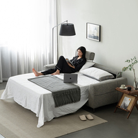 Canapé-lit pliant Somnus 2-en-1 multifonctionnel minimaliste pour petits appartements, salons, hôtels et bureaux (simple/double)