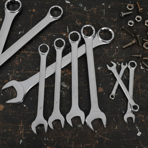 Combination Wrench Set Chrome Plated Double Open End and Box End Wrench Automotive Repair Manual Hardware <b>Tool</b> Kit Kan Chrome Pl - Product Image 6