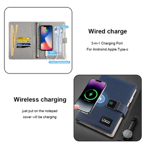 2026 2025 thiết kế mới Bộ Quà Tặng không dây sạc điện ngân hàng Tạp Chí máy tính xách tay notepad Nhật Ký với số khóa hoặc Khóa vân tay - Product Image 3