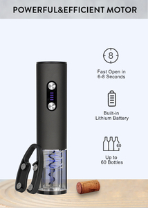 Produits les plus vendus 2024 <span class=keywords><strong>Amazon</strong></span> Unique <span class=keywords><strong>tire</strong></span>-<span class=keywords><strong>bouchon</strong></span> <span class=keywords><strong>électrique</strong></span> approuvé par la FCC ouvre-bouteille de vin avec affichage de la batterie - Product Image 3