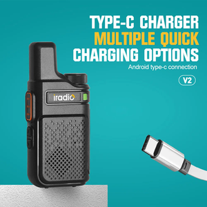 IRADIO V2 mini cầm tay Walkie Talkie UHF <span class=keywords><strong>PMR</strong></span> <span class=keywords><strong>446</strong></span> thu phát vô tuyến di động với ăng ten bên trong chức năng SOS-cho trẻ em - Product Image 4