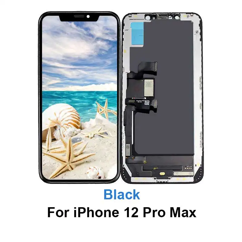 Écran LCD de remplacement original testé à 100% ° pour iPhone X XR XS 11 12 13 14 Mini Pro Max 15 Pantalla 5C 6 6s 7 8 Plus SE