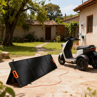 Panneau solaire monocristallin pliable ALECTER Solar War 200W, taux de conversion de 23%, source d'énergie portable pour les situations d'urgence en extérieur