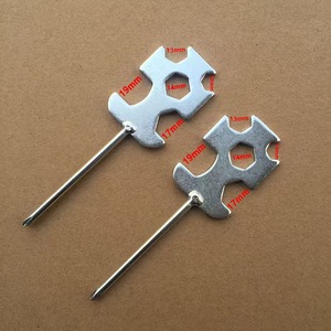 <span class=keywords><strong>Clé</strong></span> <span class=keywords><strong>plate</strong></span> <span class=keywords><strong>universelle</strong></span> en acier au carbone métrique à double extrémité multi-trous pour équipement de fitness, 6-en-1, croisée, OEM - Product Image 2