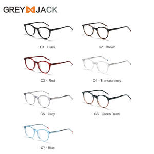 Gafas de Montura Redonda Transfronterizas de Acetato y Metal, Montura Completa, Anti-UV, Unisex para Hombre y Mujer, Fabricadas en Taizhou, Número de Pieza AC1010 - Product Image 2