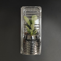 Emballage blister en plastique PET transparent personnalisé professionnel pour les boîtes d'artisanat de plants-estampage de vernis pour Sushi Pizza