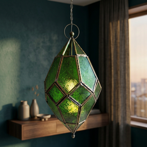 Farol Colgante de Hierro y Vidrio Hecho a Mano, Ecológico, Estilo Marroquí, para Decoración Navideña del Hogar y Jardín, Personalizable, Superventas - Product Image 1