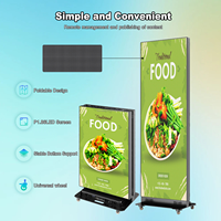 Pantalla LED Plegable para Interiores P2.5 de Paso Fino 640x1920mm, Soporte de Exhibición para Publicidad Minorista con Control Remoto