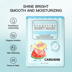 Masques faciaux coréens au collagène les plus vendus – Masque hydratant et éclaircissant à la pastèque pour une peau plus ferme et plus pleine - Product Image 2
