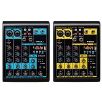 Dvk — mélangeur Dj F40U, Mini Console pour Mixer, enregistrement Audio, à 2 canaux, avec effets USB/BT de 48v