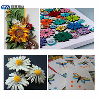 Papier Origami fait à la main facile Quilling Art bricolage Design coloré populaire avec revêtement double face