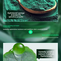 Poudre exfoliante micronisée d'algues pour l'élimination de l'acné et des taches, l'éclaircissement, la réparation et la minimisation des pores pour les soins du visage OEM