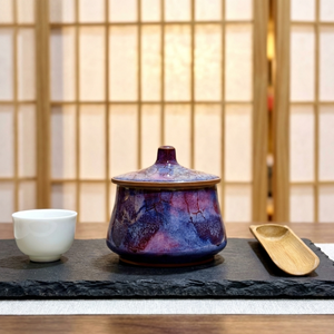 Pot <span class=keywords><strong>en</strong></span> céramique artisanal exquis <span class=keywords><strong>en</strong></span> porcelaine Jun, écologique, compatible lave-vaisselle, multi-usages, glaçure bleu montagne, pour thé et <span class=keywords><strong>café</strong></span> - Product Image 1
