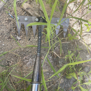 Stainless Steel Connecting Rod Extension Rod Detachable Rake Agricultural Tool For Cultivator Black - Product Image 2