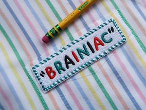 Brainiac 100% pieno ricamo Patch di ferro personalizzato su Patch ricamate - Product Image 2