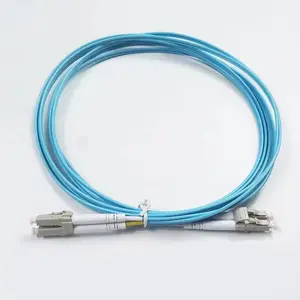 Patch Cord pigtail OM3 LC MM 50/125 Duplex 3.0mm 2.0mm aqua color fiber cable 2core OM3 optic fiber patch cord