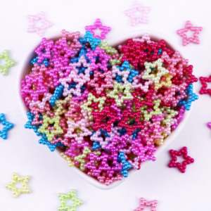 Hengxin10-12MMアクリルスターボウミックスカラフルトライアングルスクエアビーズスライムクラフトデコレーション子供DIYおもちゃ - Product Image 3