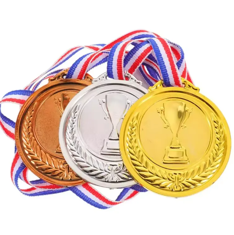 Custom Gold Medals With Ribbon With Gift Box Cheap Champions League Medal