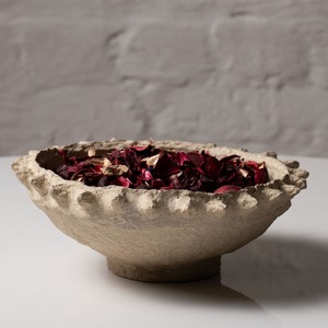 Unique Design Handmade Papier Mache <b>Bowl</b> with Natural Decorative Texture for Home Decor Centerpiece and Display For Sale - Product Image 3