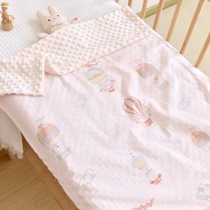 Coperta in Mussola Biologica per Neonati, Bianca con Luna e Stelle, 100% Cotone, Morbida e Accogliente, con Puntini Minky - Product Image 4