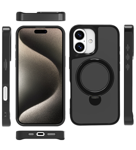 เคสกันกระแทก QY คุณภาพสูง หมุนได้ 360 องศา พร้อมห่วงแม่เหล็ก TPU+PC สำหรับ 14/15/13/12 Pro Max - Product Image 1