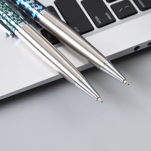 Stylo bille rotatif en métal imprimé avec logo personnalisé – Cadeau promotionnel pour entreprise, bureau, étudiant – Fournitures de papeterie publicitaire - Product Image 2
