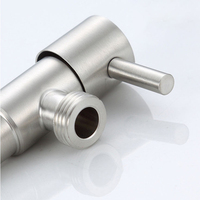 Válvula de Descarga para Inodoro de Acero Inoxidable con Control Único y Salida de Agua, Válvula Angular de 1/2, Precio Económico