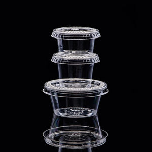 Prix usine emballage d'aliments froids 1 oz tasse de portion transparente pour animaux de compagnie avec couvercle - Product Image 1