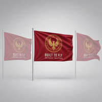 Drapeau personnalisé avec logo, impression personnalisée, bannières publicitaires en polyester 3x5 pieds pour capot de voiture, plage, sports, événements nationaux