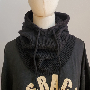 Nouveau Passe-Montagne d'Hiver Capuche Écharpe Chapeau Femme Ski Chaud Protection Oreilles et Cou Pull <span class=keywords><strong>Bonnet</strong></span> Tricoté <span class=keywords><strong>avec</strong></span> Cordon - Product Image 5