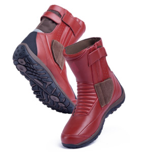 Duhan DX-23703 Neue Wasserdichte Motorradstiefel mit Verstellbarem Drehknopf Schwarze Herren Motorrad-Lederstiefel - Product Image 6