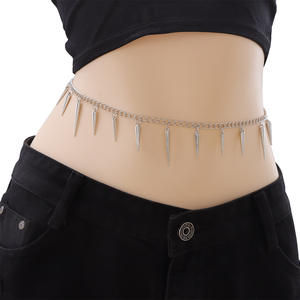 Chaîne de taille en argent tibétain style punk à pointes pour femme, à porter au quotidien - Product Image 1
