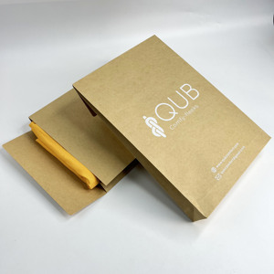 Custom White Print Kraft Paper Envelope Bags Brown Kraft Packaging Pouches With Brand Logo For Clothes Hair Wig Cosmetic Gift - Product Image 5