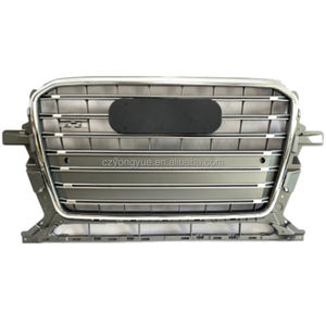 Griglia Anteriore SQ5 Sostitutiva, Griglie Auto Nero Lucido Cromato, Griglia Anteriore <span class=keywords><strong>Q5</strong></span> per <span class=keywords><strong>Audi</strong></span> <span class=keywords><strong>Q5</strong></span> 2013 2014 <span class=keywords><strong>2015</strong></span> - Product Image 2