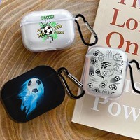 Casing TPU Transparan Desain Logo Sepak Bola untuk Airpod Pro 2, Aksesoris Earphone, Pelindung Benturan untuk Casing Airpods 4