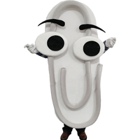 Costume de mascotte professionnel personnalisé en peluche en forme de trombone de bureau, modèle Ciel Bleu 2025, pour adultes unisexe, pour spectacle publicitaire extérieur
