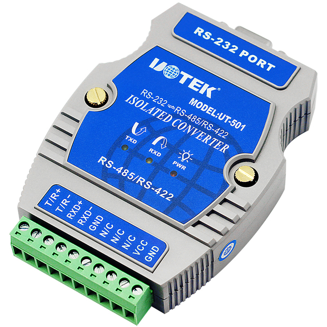 Industrial RS232 RS485 Isolated Interface Converter Serial Adapter Data Transmission UOTEK UT-501 RTS 1 Year Warranty DB9