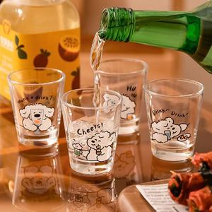 M New Cute Puppy Micro-brewed Shochu <strong>Glass</strong> 50ml a Mouthful of Shochu <strong>Glass</strong> Gift <strong>Girls</strong> Personalized Wine <strong>Glass</strong> - Product Image 1