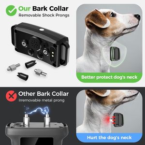 2025 Fábrica al por mayor AI Tech IP67 <span class=keywords><strong>Collar</strong></span> de perro antiladridos impermeable <span class=keywords><strong>Collar</strong></span> de choque de perro profesional con luz intermitente - Product Image 6