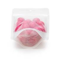 Sachet transparent refermable avec fermeture éclair, emballage alimentaire en plastique de qualité alimentaire pour fruits secs, collations, logo personnalisé