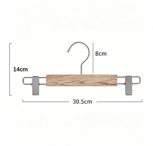 Cintres à jupes en bois de camphre aromatique de 30,5 cm, écologiques, non peints, en bois massif, <span class=keywords><strong>anti</strong></span>-marques, organisateur de garde-robe - Product Image 5