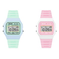 Montre numérique pour enfants, style bonbon lumineux et coloré, 7 couleurs, cadeaux d'anniversaire pour enfants, montre de sport électronique étanche pour filles et garçons
