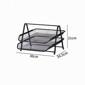 <b>Metal</b> 2 Tier Mesh Paper <b>Files</b> Office Table Desk Organizer Hot Sale - Product Image 3