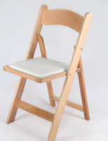 Chaises pliantes Chiavari en bois massif pour l'extérieur - Empilables, durables, écologiques pour les mariages, les banquets et les événements